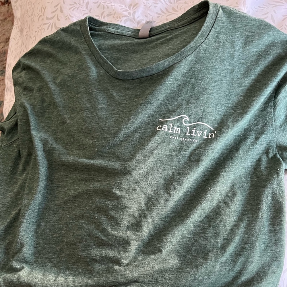 Green crop shirt